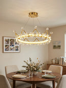 Golden Crown Garland Crystal Chandelier