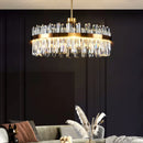 Golden Round Crystal Chandelier