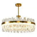 Golden Round Crystal Chandelier