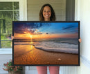 Golden Sunset Beach Waves Canvas Print, Triptych Canvas Wall by MyGreatCanvas | Canvas Wall Art Prints | Photo Prints & Wall Decor