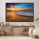 Golden Sunset Beach Waves Canvas Print, Triptych Canvas Wall by MyGreatCanvas | Canvas Wall Art Prints | Photo Prints & Wall Decor