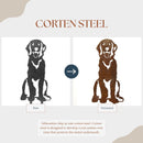 Golden Retriever Sitting Metal Art – Handcrafted Dog Décor