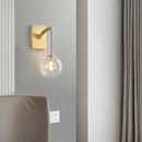 Golden Globe Glass Wall Lamp