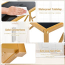 31.5 Inch Golden Heavy-duty Metal Frame Entryway Table with Foot Pads-Black by LJGDeals