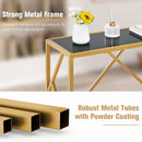 31.5 Inch Golden Heavy-duty Metal Frame Entryway Table with Foot Pads-Black by LJGDeals