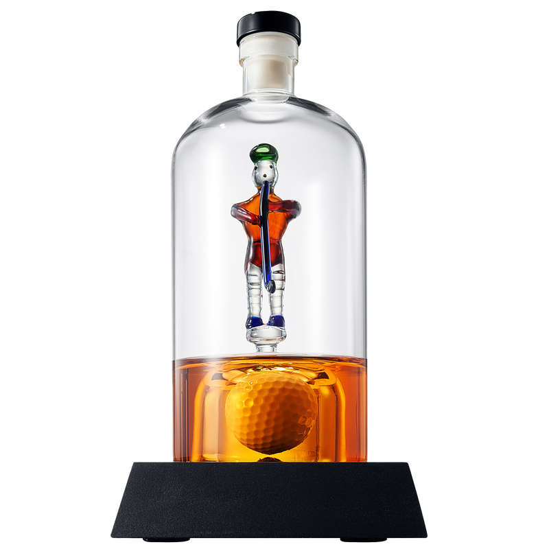 Golfer Decanter Whiskey Decanter - The Wine Savant, Golf Gifts for Both Men & Women, Golf Accessories, Golfer Gifts, Based on A Replica Human Golfing (750ml Decanter)