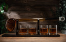Golf Whiskey Decanter and 4 Liquor Glasses