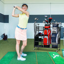 Double Golf Bag Organizer with Lockable Universal Wheels by LJGDeals