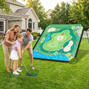 Golf Chipping Practice Net 71x71 Inch with Clubs and Balls by DirectDeals
