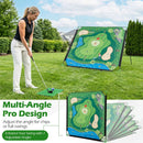 Golf Chipping Practice Net 71x71 Inch with Clubs and Balls by LJGDeals