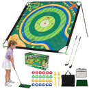 Golf Chipping Practice Set 71x71 Inch with Adjustable Clubs by LJGDeals