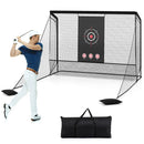 Golf Practice Hitting Net Golf Cage with Dual Side Barriers Target Cloth Metal Frame by LJGDeals
