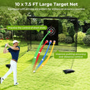 Golf Practice Hitting Net Golf Cage with Dual Side Barriers Target Cloth Metal Frame by LJGDeals