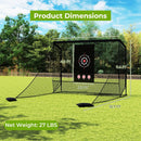 Golf Practice Hitting Net Golf Cage with Dual Side Barriers Target Cloth Metal Frame by LJGDeals