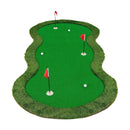 5 x 10 Feet Golf Practice Putting Green Mat with 3 Holes and Golf Balls for Home Office Backyard by LJGDeals