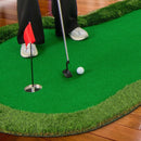 5 x 10 Feet Golf Practice Putting Green Mat with 3 Holes and Golf Balls for Home Office Backyard by LJGDeals