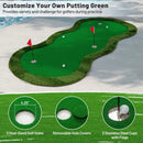 5 x 10 Feet Golf Practice Putting Green Mat with 3 Holes and Golf Balls for Home Office Backyard by LJGDeals