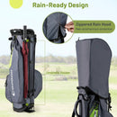 Golf Stand Bag Lightweight Golf Bag with 8 Way Top Dividers and 5 Zippered Pockets by LJGDeals