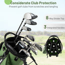Golf Stand Bag Lightweight Golf Bag with 8 Way Top Dividers and 5 Zippered Pockets