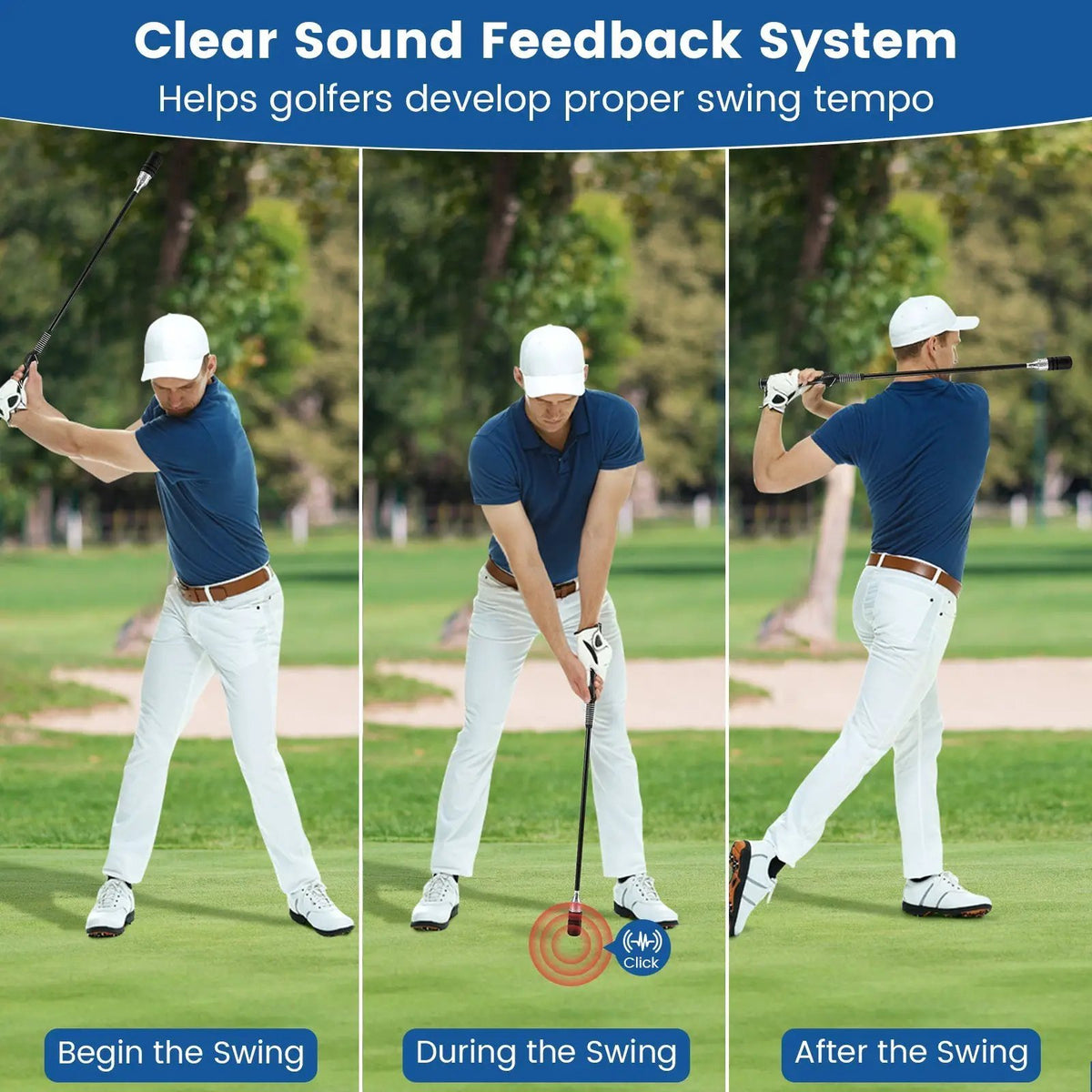 Golf Swing Trainer Click Stick Swing Training Aid for Speed Flexibility Balance, photo 17 of 24