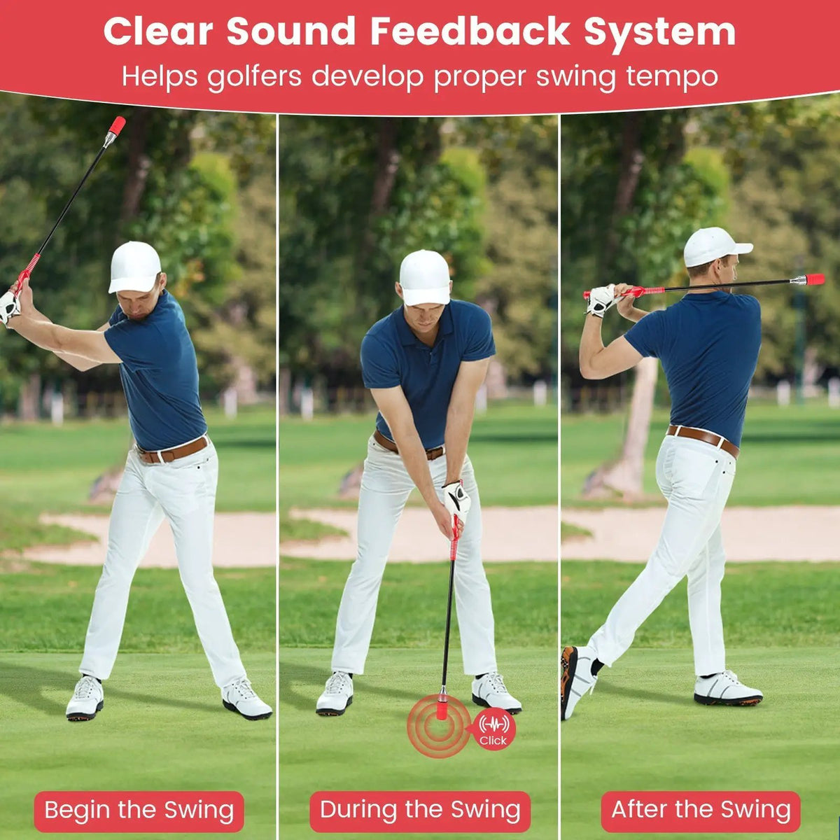 Golf Swing Trainer Click Stick Swing Training Aid for Speed Flexibility Balance, photo 18 of 24