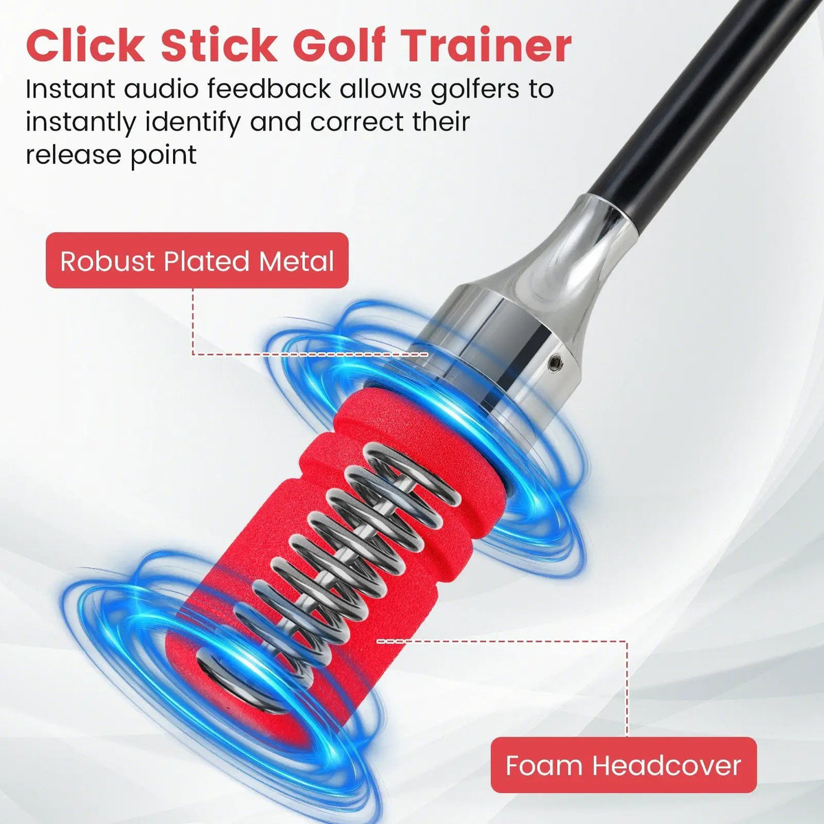 Golf Swing Trainer Click Stick Swing Training Aid for Speed Flexibility Balance, photo 21 of 24