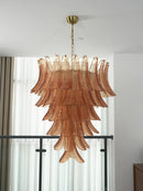 Gorgeous Murano Felci Amber Glass Chandelier