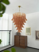 Gorgeous Murano Felci Amber Glass Chandelier
