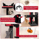 Gothic Cat Tree 53 Inch Tall Cat Tower with Cat Bed and Arch-Shaped Condo-Black by LJGDeals