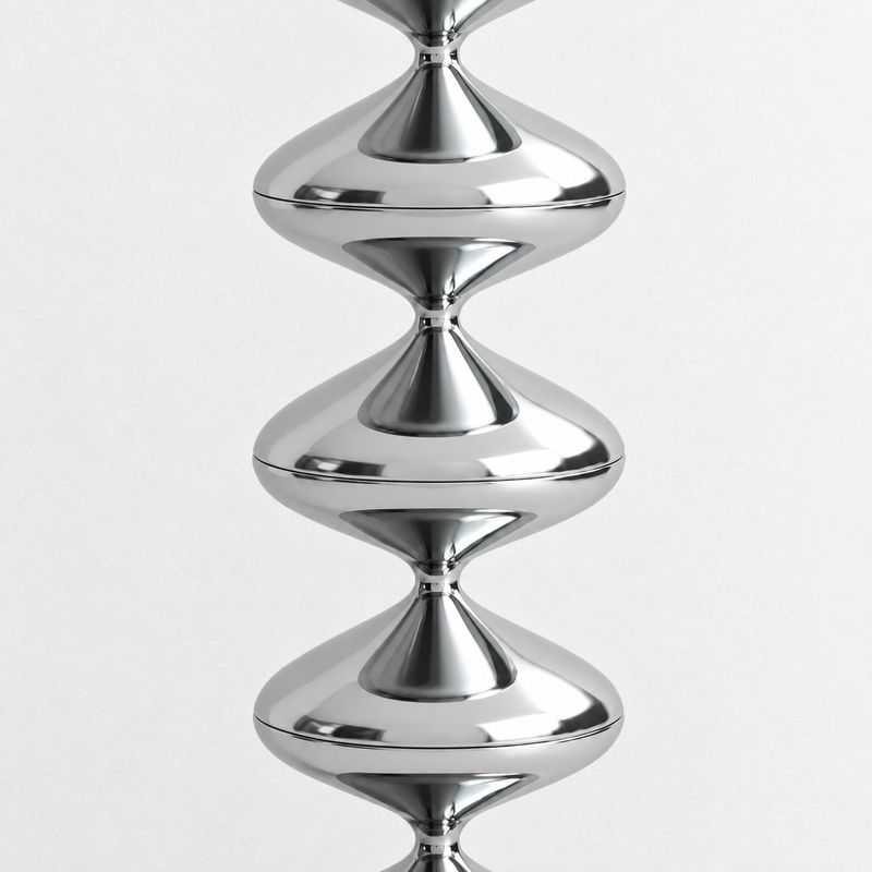 Gourd Floor Lamp | Chrome Silver, close-up of the surface