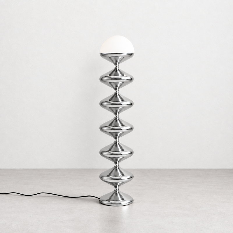 Gourd Floor Lamp | Chrome Silver, photo 2 of 7