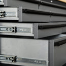 72 inch Rolling Tool Chest with Light & Power Strips, Workbench, Upper Cabinets & Pegboard