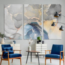 Gray Marble Fluid Effect Wall Art Abstract Canvas Wall Art