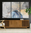 Gray Marble Fluid Effect Wall Art Abstract Canvas Wall Art