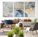Gray Marble Fluid Effect Wall Art Abstract Canvas Wall Art