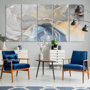 Gray Marble Fluid Effect Wall Art Abstract Canvas Wall Art