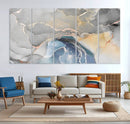 Gray Marble Fluid Effect Wall Art Abstract Canvas Wall Art