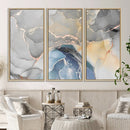 Gray Marble Fluid Effect Wall Art Abstract Canvas Wall Art