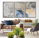 Gray Marble Fluid Effect Wall Art Abstract Canvas Wall Art