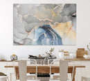 Gray Marble Fluid Effect Wall Art Abstract Canvas Wall Art