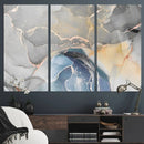 Gray Marble Fluid Effect Wall Art Abstract Canvas Wall Art