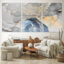 Gray Marble Fluid Effect Wall Art Abstract Canvas Wall Art