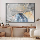 Gray Marble Fluid Effect Wall Art Abstract Canvas Wall Art