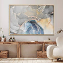 Gray Marble Fluid Effect Wall Art Abstract Canvas Wall Art