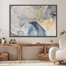 Gray Marble Fluid Effect Wall Art Abstract Canvas Wall Art