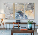 Gray Marble Fluid Effect Wall Art Abstract Canvas Wall Art