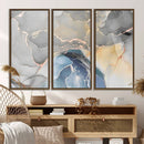 Gray Marble Fluid Effect Wall Art Abstract Canvas Wall Art