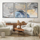 Gray Marble Fluid Effect Wall Art Abstract Canvas Wall Art