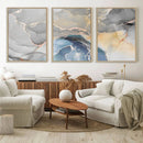 Gray Marble Fluid Effect Wall Art Abstract Canvas Wall Art