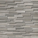 Gray oak panel 3D ledger panel 6X24 honed marble wall tile LPNLMGRYOAK624 3DH product shot multiple tiles top view